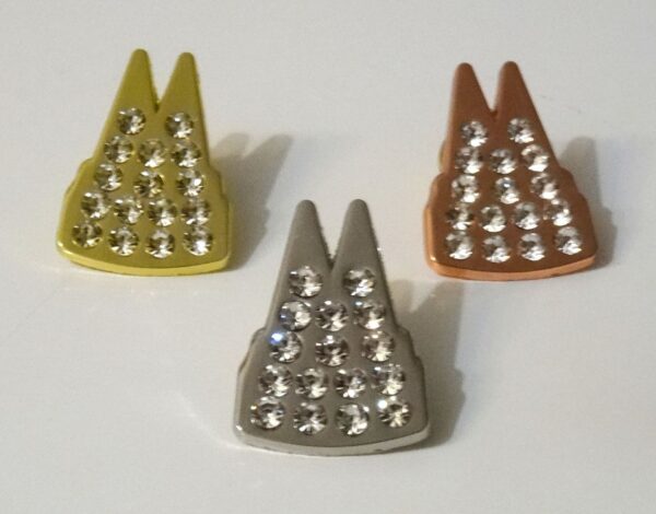 Pin Dom Silhouette gefüllt mit Strass-Steinen in 3 Varianten