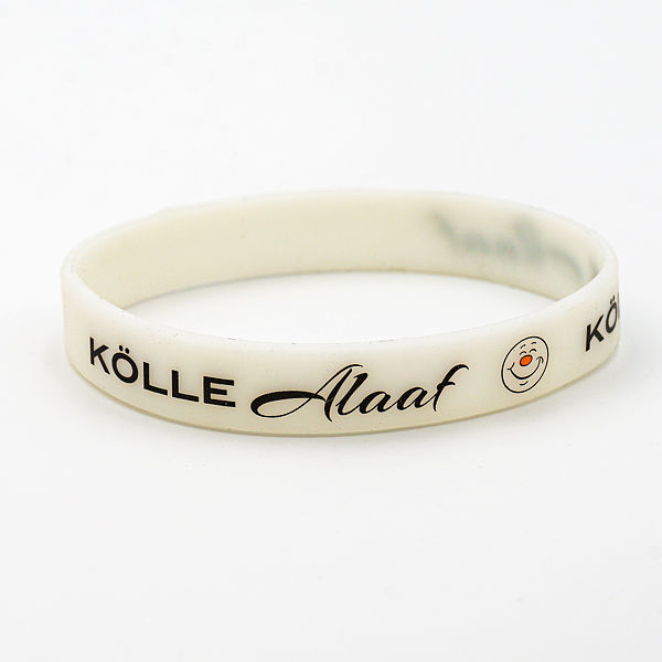 Silikon-Armband Kölle Alaaf, weiß