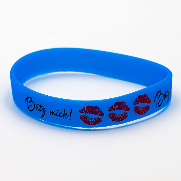 Silikon-Armband Bütz mich!, blau