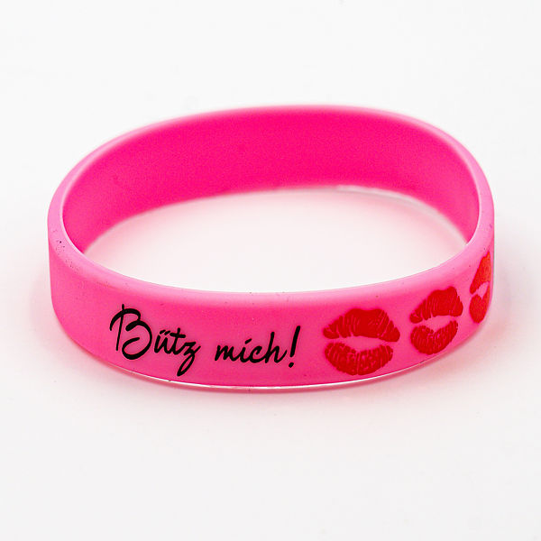 Silikon-Armband Bütz mich!, pink