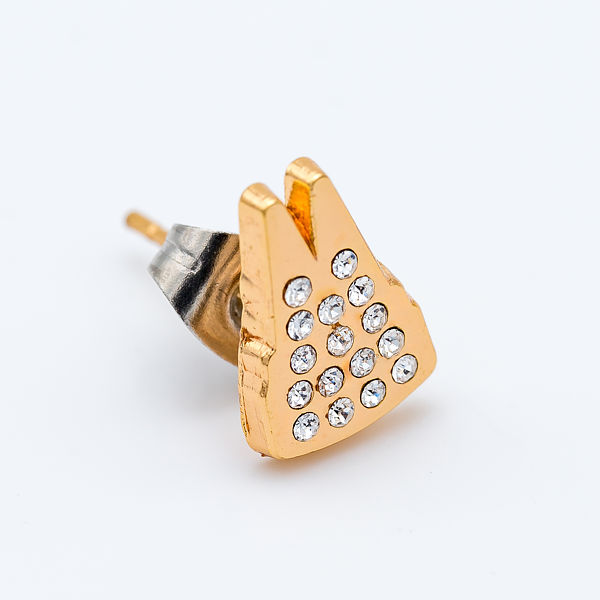 Ohrstecker Dom Silhouette mit Strass-Steinen, rose-gold