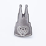 2D-Pin Dom mit Wappen klein, silber