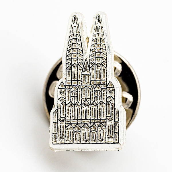 Kölner Dom mit Struktur silber, klein