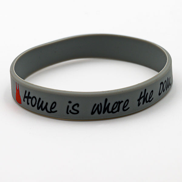 Silikon-Armband Home is where the Dom is, grau - Torben Klein Kollektion