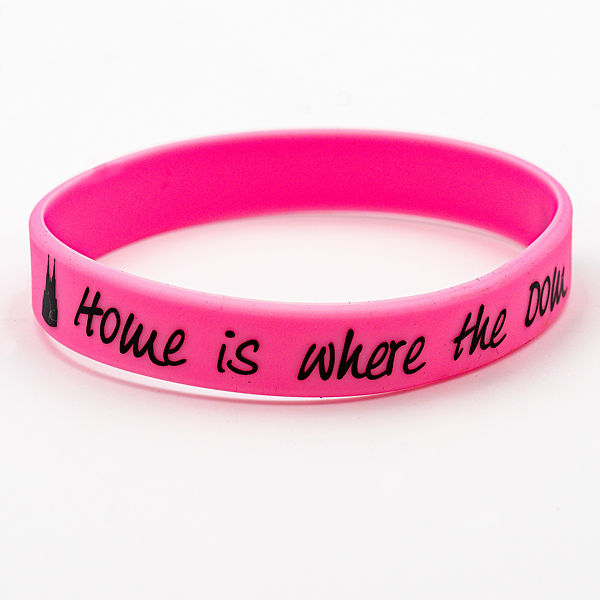 Silikon-Armband Home is where the Dom is, pink - Torben Klein Kollektion